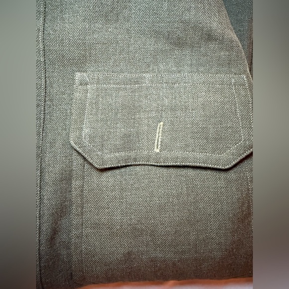 Vintage Men's Wool Green Army Style Button Up Shirt Size S - Picture 14 of 14